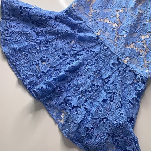 KEEPSAKE The Label sky blue lace trumpet dress midi medium women cocktail - Picture 6 of 7